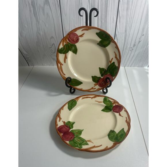 Vintage Franciscan Apple Dessert Plate 8 inches Made in USA Set of 2 - Picture 2 of 8